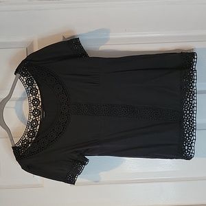 100% cotton BCBG Max Azaria Lace trim top